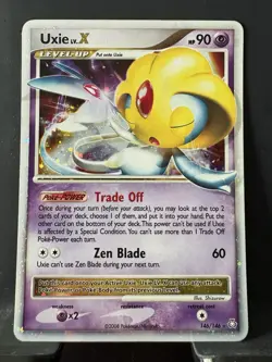 Pokemon TCG Uxie LV.X Legends Awakened Holo Ultra Rare 146/146 90 HP 2008 EN - Image 1