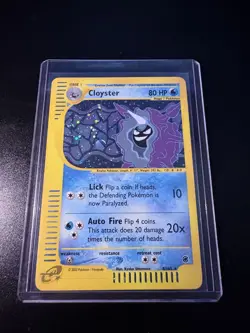 Pokemon Cloyster 8/165 Expedition Base Set Reverse Holo Rare e-Reader LP - Image 1