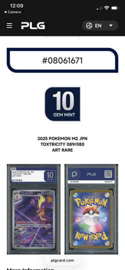 Pokemon TCG: Inferno X (JPN): Toxtricity 089/080 AR - Gem Mint 10 - Image 3