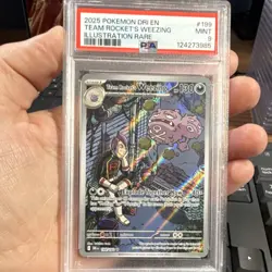 Pokemon Team Rocket's Weezing Destined Rivals 199/182 Illustration Rare PSA 9 - Image 1