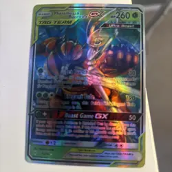 Pokemon Pheromosa & Buzzwole GX Unbroken Bonds Holo Card 1/214 Ultra Rare SM - Image 1