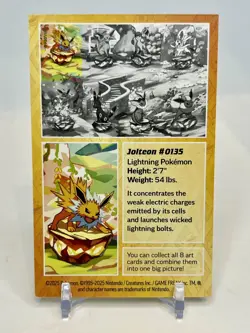 Jolteon Prismatic Evolutions Mini Tin, Art card, and Coin Only - Image 4