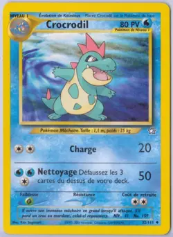 Crocrodil (Croconaw) 32/111 - Uncommon - French - Neo Genesis - Pokemon - Image 1