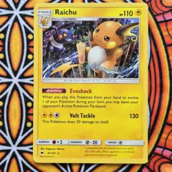 X2 Raichu Holo Rare Pokemon TCG Sun & Moon Burning Shadows #41/147 2017 - Image 4