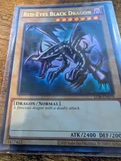 Yugioh Red-Eyes Black Dragon LOB-EN070 Ultra Rare 25th Anniversary - Image 1