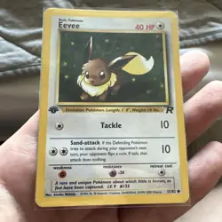 1st Edition Eevee 55/82 Team Rocket Set Rare Vintage Pokemon Card - Image 1