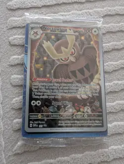 Pokemon Noctowl TCG SVP 141 S&V Stellar Crown Black Star Promo Holo Card Sealed - Image 1