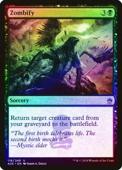 Zombify FOIL Masters 25 NM Black Uncommon MAGIC THE GATHERING CARD ABUGames - Image 1