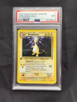 Pokemon Cards: Neo Genesis 1st Edition Rare Holo: Ampharos 1/111 PSA 9 - Image 2