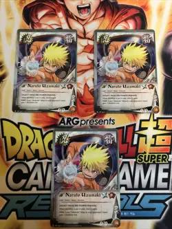 Naruto CCG Naruto Uzumaki N-187 x3 Play Set Naruto Card Non-foil - Image 1