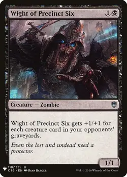 [MTG] Wight of Precinct Six (C16-118) (PLST) LP-HP - Image 1