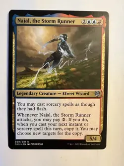 MTG Magic the Gathering Najal, the Storm Runner 208/281 Dominaria United NM - Image 1