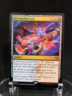 Resonating Lute 221 Rare Secrets of Strixhaven Magic: The Gathering Near Mint - Image 1