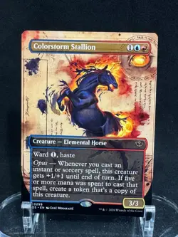 Colorstorm Stallion (Borderless) Secrets of Strixhaven Magic: The Gathering NM - Image 1