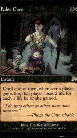 False Cure Rare Onslaught 146 NM MTG TCG btc7 - Image 1