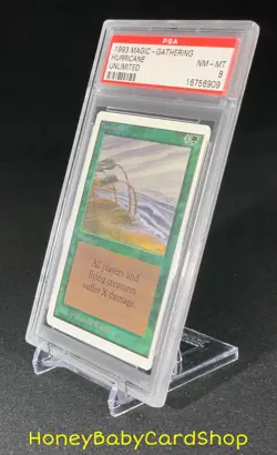 MTG Unlimited Edition 1993 Hurricane PSA 8 NM/MT Old School 93/94 - Image 3