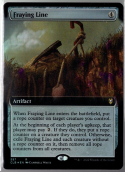 Fraying Line 597 Extended Art Foil Rare Baldur's Gate MTG Near Mint - Image 1