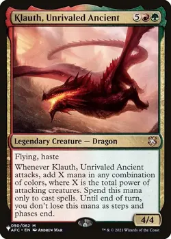 [MTG] Klauth, Unrivaled Ancient (AFC-50) (PLST) NM - Image 1