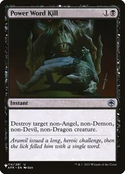 [MTG] Power Word Kill (AFR-114) (PLST) NM - Image 1