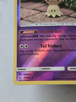 Mimikyu 97/236 Yuka Morri Art Reverse Holo SM Cosmic Eclipse Pokemon TCG - Image 2