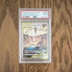 Pokemon Espeon & Deoxys GX TAG TEAM Promo SM Black Star SM240 Holo PSA 8 - Image 1