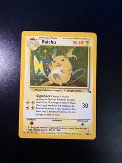 Raichu 14/62 Holo Rare Base Set Pokemon Card WOTC 1999 Vintage LP - Image 1