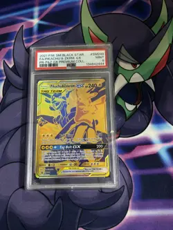 2021 POKEMON SM PREMIUM COLL PROMO #SM248 FULL ART/PIKACHU & ZEKROM GX PSA 9 - Image 1