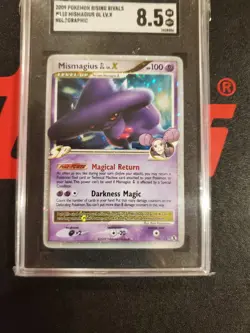 PSA NM-MT 8 Pokemon TCG Mismagius GL Lv.X 110/111 Platinum: Rising Rivals Holo - Image 1