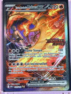 2025 Pokemon—Team Rocket's Moltres ex (Destined Rivals Stamp) #229/182 MCAP—DR - Image 1