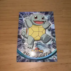 1999 Topps Pokemon #07 Squirtle - TV Animation Series - Black Logo - LP - Image 1