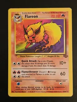 Flareon - 19/64 - Rare - Unlimited Edition - Jungle #19/64 Pokemon TCG MP - Image 1