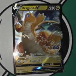 Dragonite V SWSH235 Holo Promo Pokemon GO Black Star Near Mint - Image 1