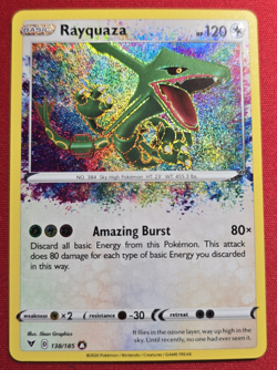 Pokemon TCG Rayquaza Amazing Rare Vivid Voltage 138/185 2020 Card - Image 3
