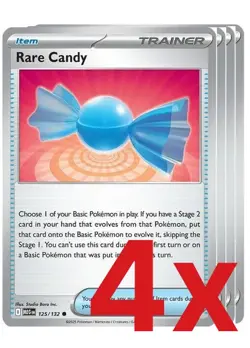 4x Rare Candy 125/132 Pokemon TCG Playset ME01: Mega Evolution - Image 1