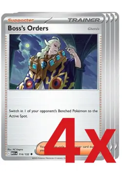4x Boss's Orders [Ghetsis] 114/132 Pokemon TCG Playset ME01: Mega Evolution - Image 1