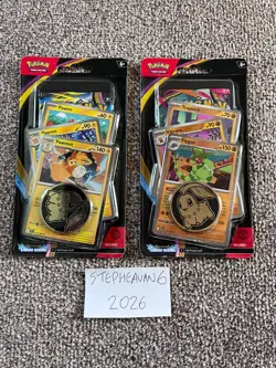 Pokemon TCG: Mega Evolution Chaos Rising Blister Pk Set Flygon Pawmot - Image 1