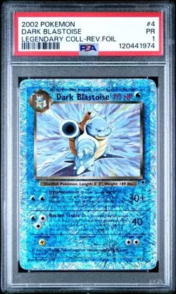 PSA 1 2002 Pokemon Legendary Collection Blastoise 4/110 Reverse Holo Foil WOTC - Image 1