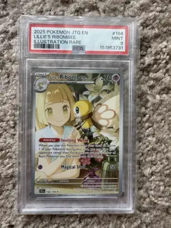ENGLISH POKEMON JOURNEY TOGETHER #164 LILLIE'S RIBOMBEE ILLUSTRATION RARE PSA 9 - Image 1