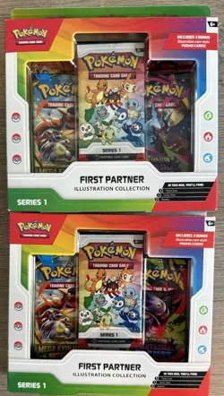 Pokemon TCG First Partner Illustration Collection Series 1 Lot of 2 Sealed - Image 1