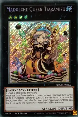 BLMR-EN076 MADOLCHE QUEEN TIARAMISU SECRET RARE 1ST EDITION YuGiOh CARD - Image 1