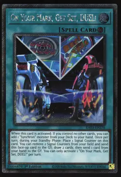 On Your Mark, Get Set, DUEL! - RA03-EN276 - Platinum Secret Rare - Yugioh - Image 1