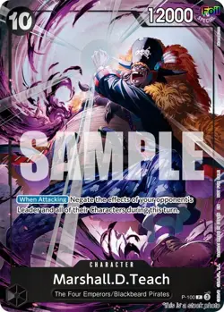 Marshall.D.Teach [OP-PR - P-100] - NM [Foil] TCG One Piece - Image 1