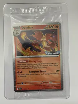 Delphox 013/086 Chaos Rising Stamp Promo Holo Pokemon TCG Card English - Image 1