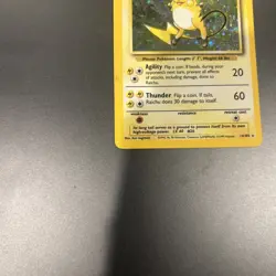 Pokemon TCG Base Set Raichu Holo Card 14/102 Vintage Rare HP Unlimited 1999 - Image 2