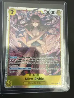 Bandai Nico Robin EB03 SR Full Art Holo 8000 Power One Piece Card EB03-055 - Image 1