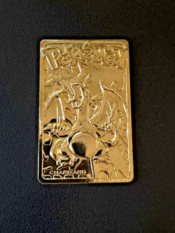 1999 Pokemon Vintage Burger King Promo Charizard #06 Gold Plated Card - Image 1