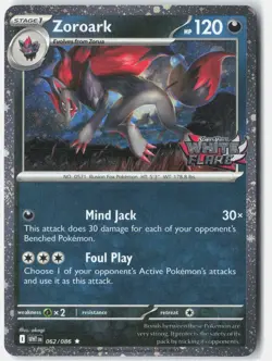 Zoroark (White Flare Stamped) 062/086 Pokemon Card Holo - Image 1