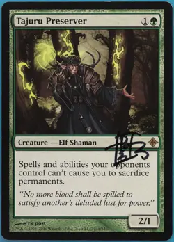 Tajuru Preserver Rise of the Eldrazi NM Green Rare SIGNED CARD (422239) ABUGames - Image 1