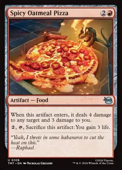 Spicy Oatmeal Pizza (Promo) (NM) Teenage Mutant Ninja Turtles Magic MTG - Image 1