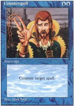 MTG Counterspell, Fourth Edition, Damaged, English - Image 1